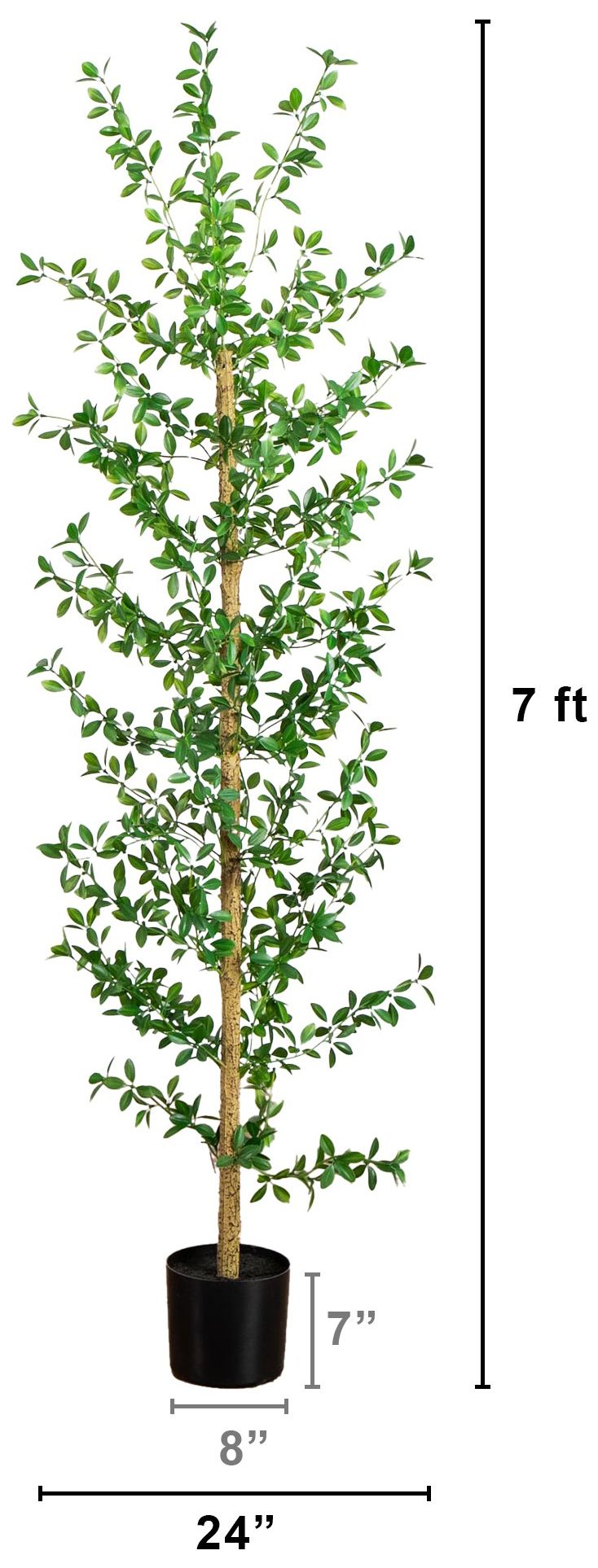 Image 3 7ft. Artificial Shady Lady Black Olive Tree more views