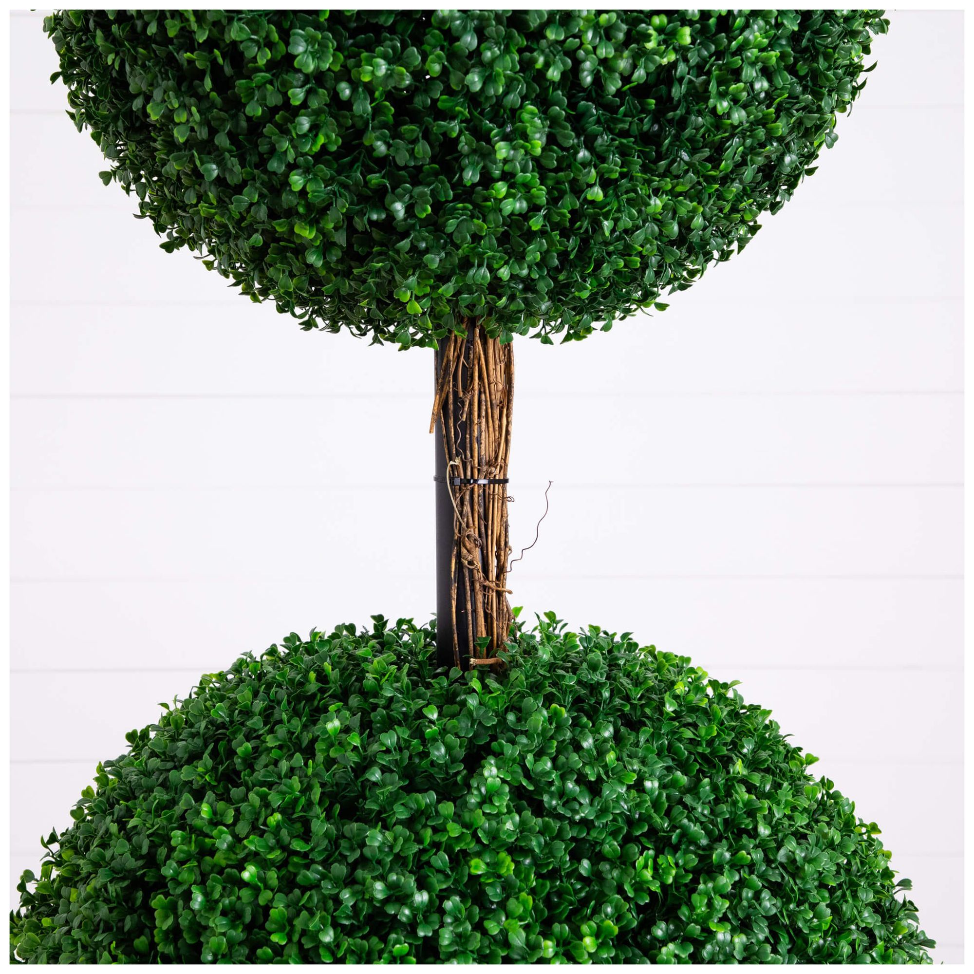 Image 4 7ft. UV Resistant Artificial Triple Ball Boxwood Topiary Tree more views