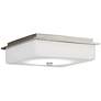 7J784 - Frosted White Glass Brushed Nickel Ceiling Light