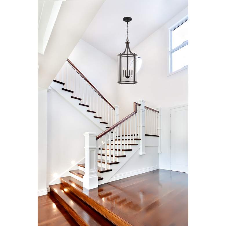 Image 1 Savoy House Penrose 16" Wide English Bronze 4-Light Pendant in scene