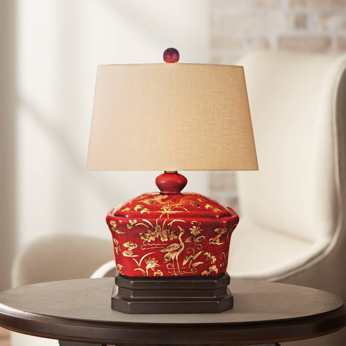 Red Table Lamps Plus, Small Red Table Lamp