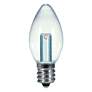 1_7W Equivalent Satco Clear 0.5W LED Non-Dimmable Candelabra