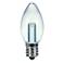 7W Equivalent Satco Clear 0.5W LED Non-Dimmable Candelabra