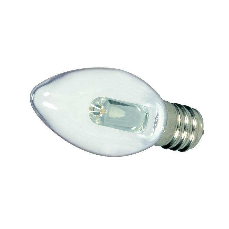 Image 2 7W Equivalent Satco Clear 0.5W LED Non-Dimmable Candelabra more views