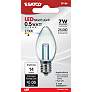 3_7W Equivalent Satco Clear 0.5W LED Non-Dimmable Candelabra more views