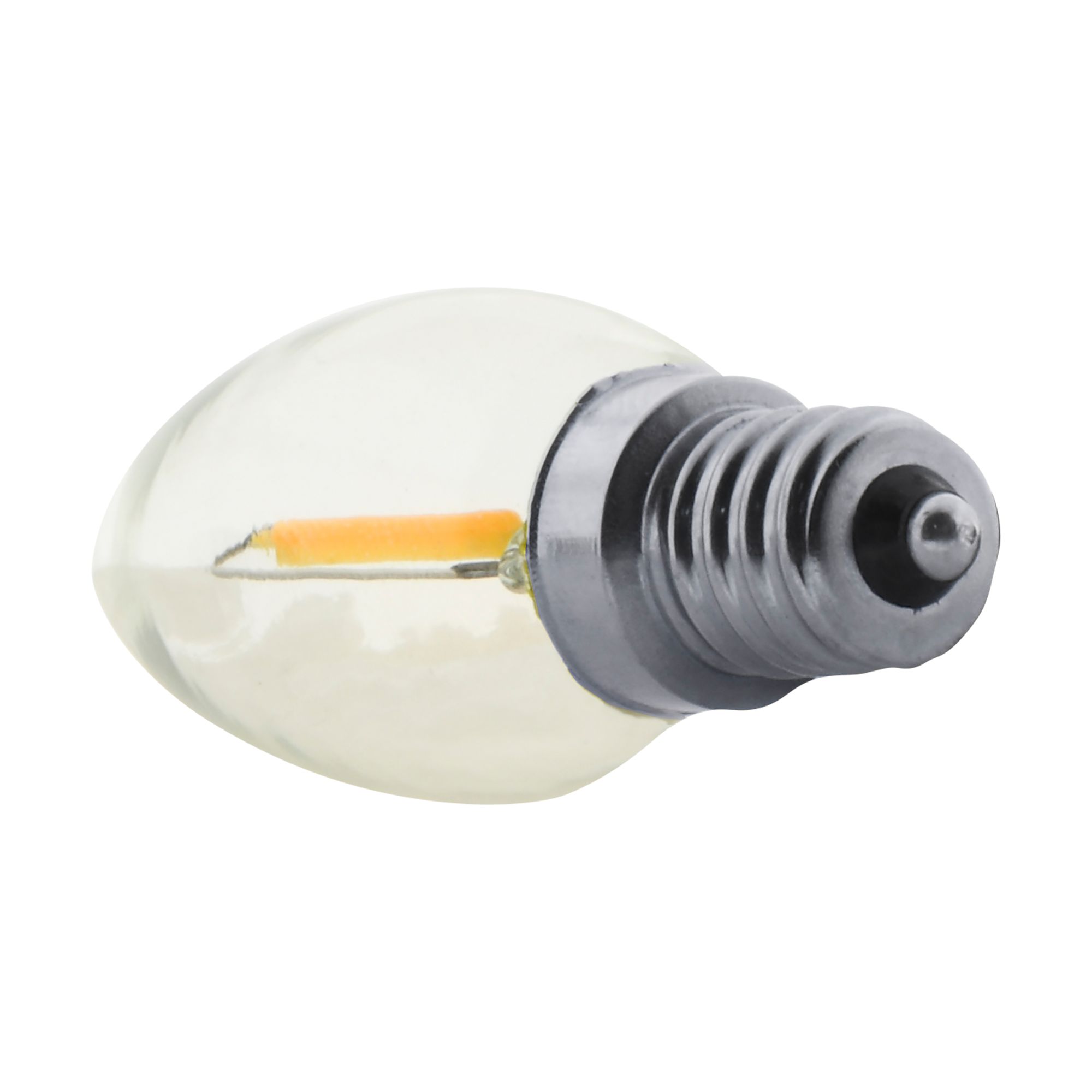 Image 4 7W Equivalent Satco Clear 0.7W LED Non-Dimmable E12 2-Pack more views