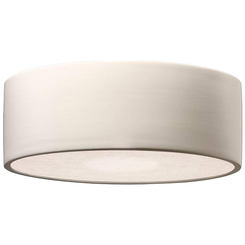 Image 1 8.25 inch Wide Bisque Round LED Flush.Mount