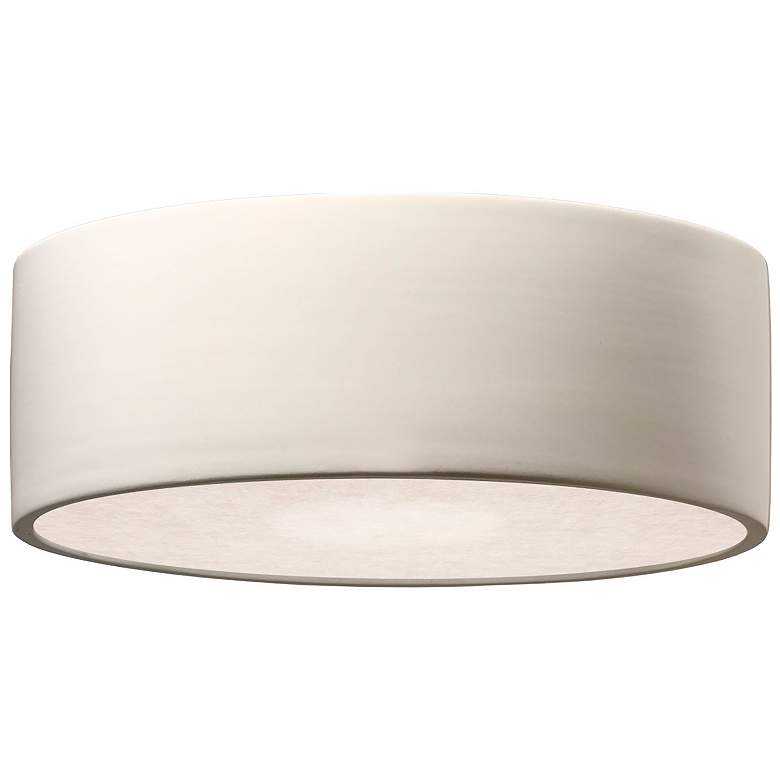 Image 1 8.25" Wide Bisque Round LED Flush.Mount