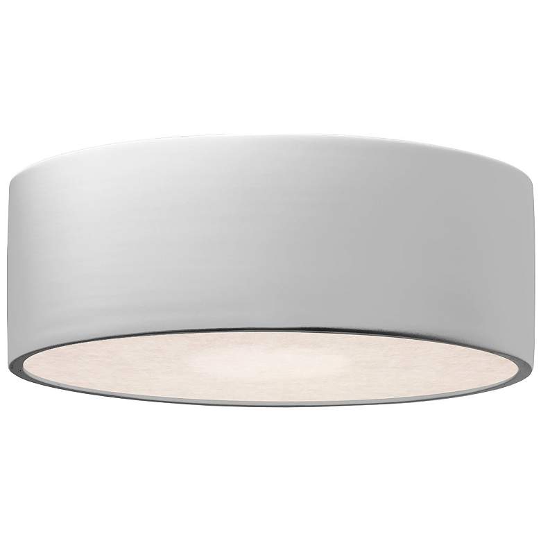 Image 1 8.25" Wide Gloss White Round LED Flush Mount