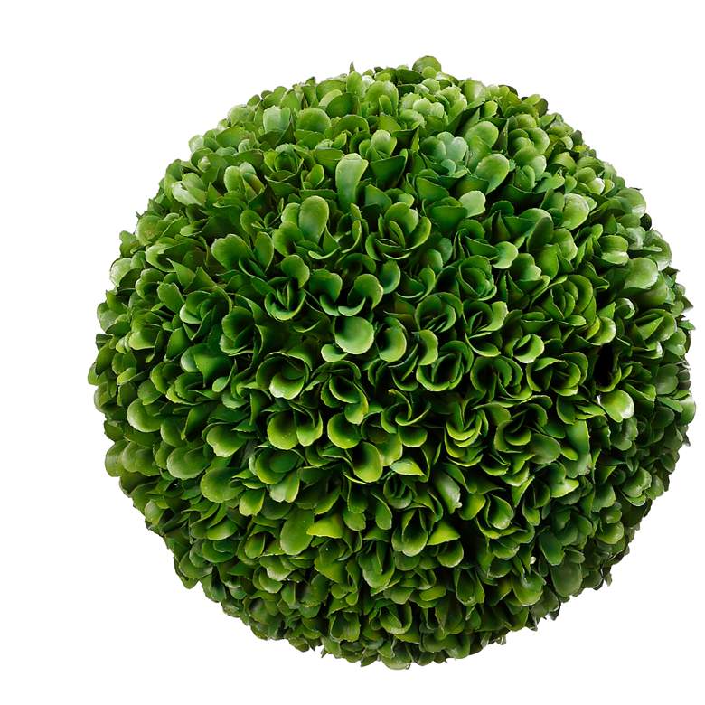 Image 1 8.5" Green Faux Boxwood Topiary Ball