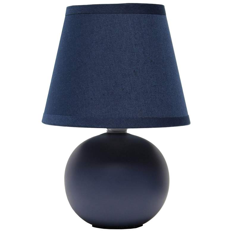 Image 1 8.66" Compact Globe Table Lamp, LED Bulb Included, Blue