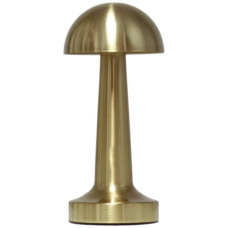 Image 1 8.88" Mini Dome Metal Dimming & Rechargeable Touch Sensor Desk Lam
