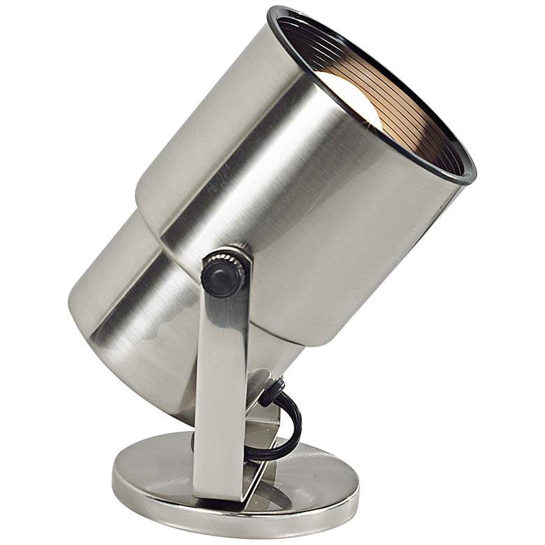 Image 1 8" High Brushed Steel LED Accent Uplight