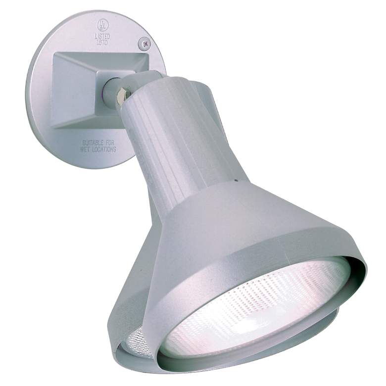 Image 1 8" High Gray 1 Light Flood Light PAR38 with Adjustable Swivel