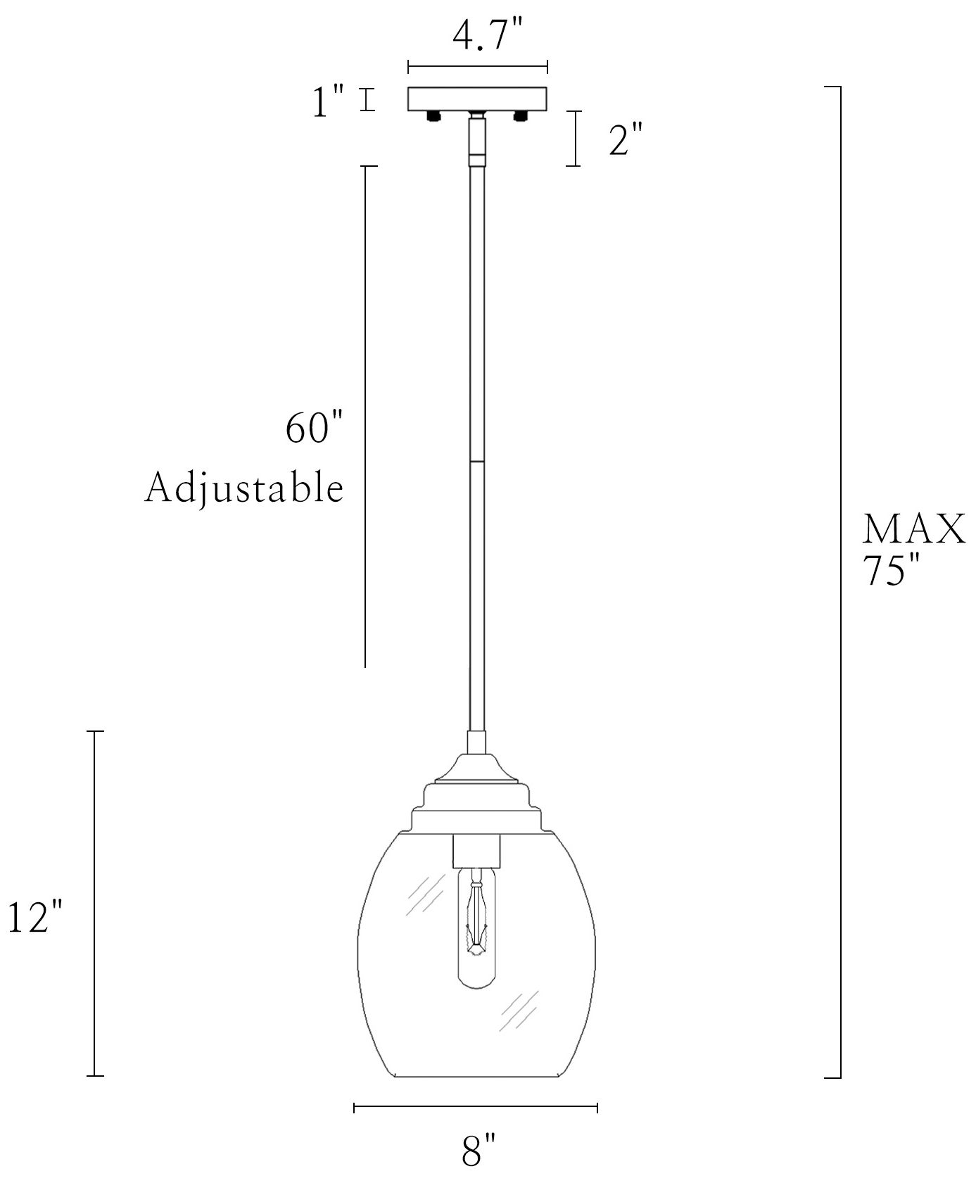 Image 5 8" Wide Brass And Dome Clear Glass Pendant more views
