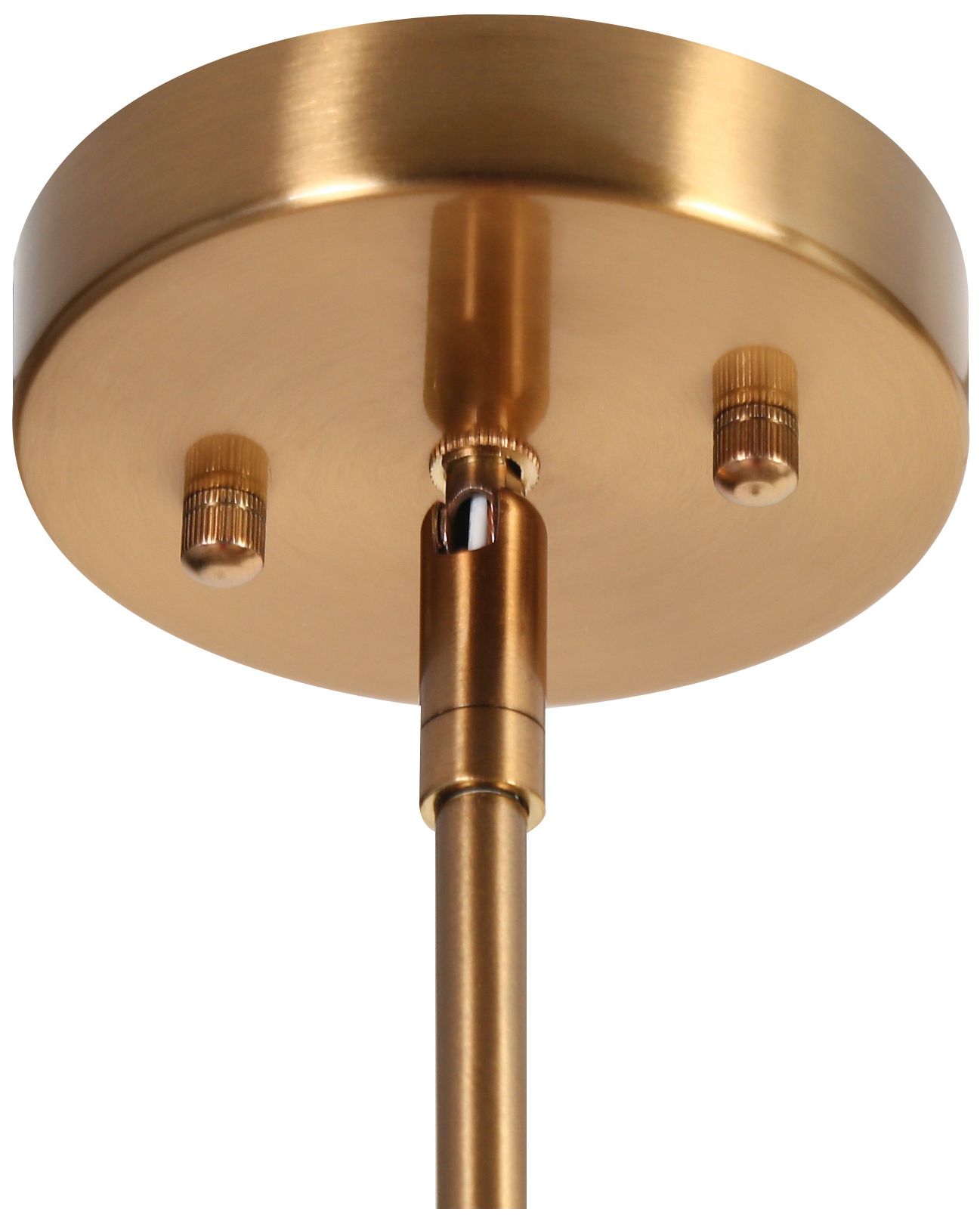 Image 2 8" Wide Brass Dome Clear Glass Pendant more views