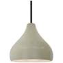 8"W Celadon Frame Matte Black Small Droplet Rigid Stem Kit LED Pendant