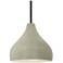8"W Celadon Frame Matte Black Small Droplet Rigid Stem Kit LED Pendant