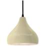 1_8"W Vanilla Gloss Frame Matte Black Small Droplet Black Cord LED Penda