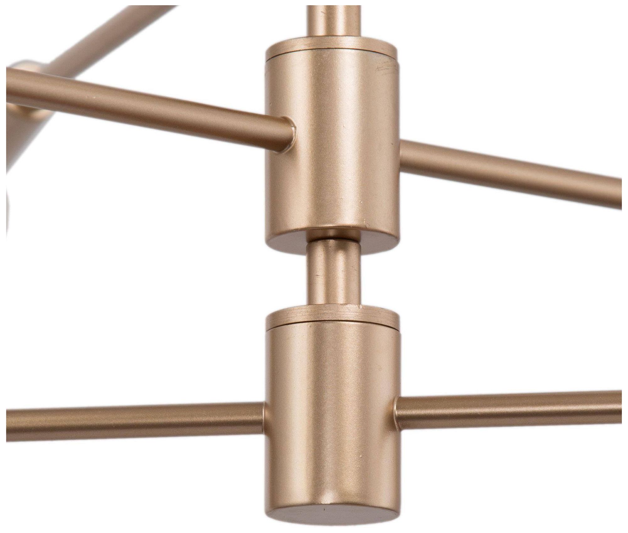 Thumbnail3 of 8-Light 31.1"W Sputnik Metallic Gold Chandeliers more views