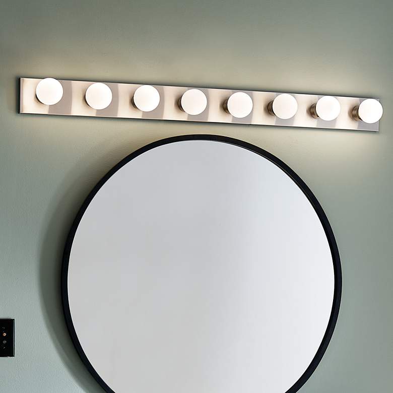 Image 1 8-Light 4.5-in Brushed Nickel Vanity Light Bar