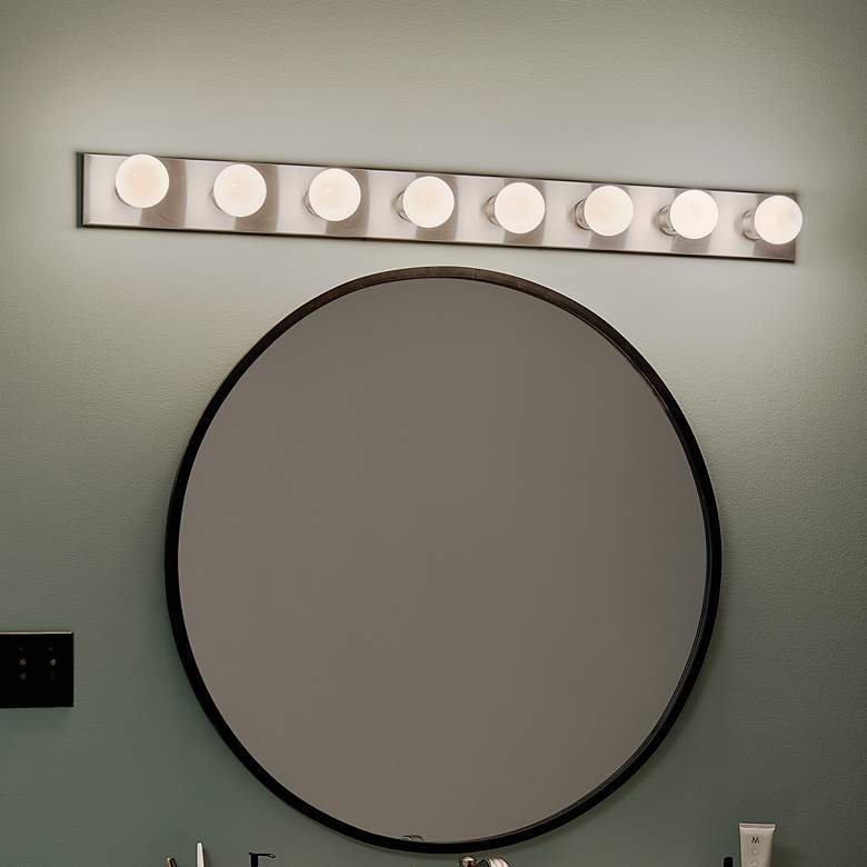 Image 7 8-Light 4.5-in Brushed Nickel Vanity Light Bar more views