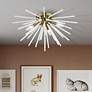 1_8 Light Antique Brass Large Foyer Chandelier