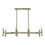 4_8 Light Antique Brass Linear Chandelier more views
