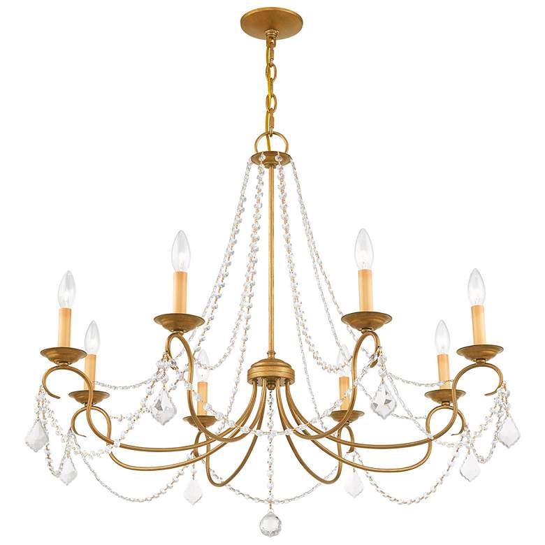 Image 5 8 Light Antique Gold Leaf Chandelier more views