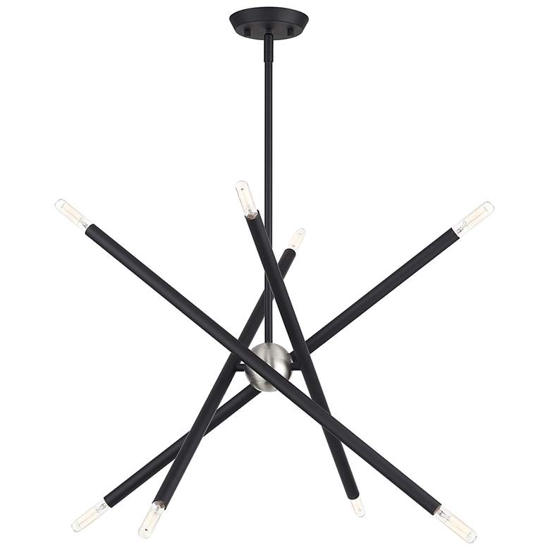 Image 2 8 Light Black Chandelier