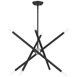 8 Light Black Chandelier