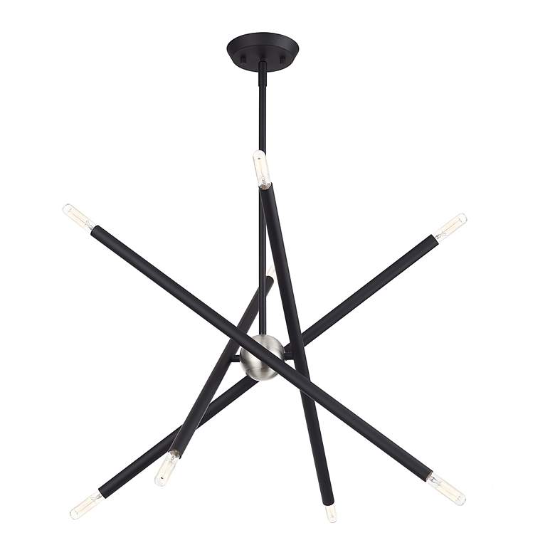 Image 4 8 Light Black Chandelier more views