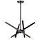 8 Light Black Chrome Chandelier