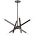 8 Light Black Chrome Chandelier