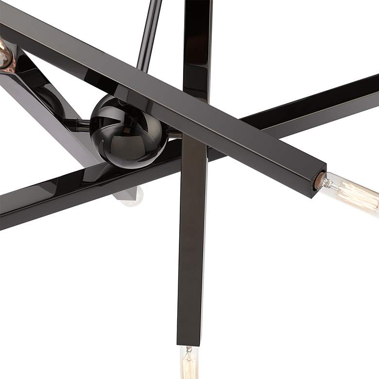 Image 7 8 Light Black Chrome Chandelier more views