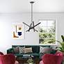 8 Light Black Chrome Chandelier