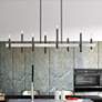 1_8 Light Black Chrome Extra Large Linear Chandelier