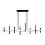 3_8 Light Black Chrome Extra Large Linear Chandelier more views