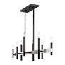 5_8 Light Black Chrome Extra Large Linear Chandelier more views