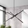 1_8 Light Black Chrome Large Linear Chandelier