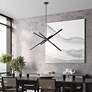 8 Light Black Chrome Large Linear Chandelier