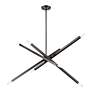 4_8 Light Black Chrome Large Linear Chandelier more views