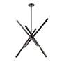 5_8 Light Black Chrome Large Linear Chandelier more views