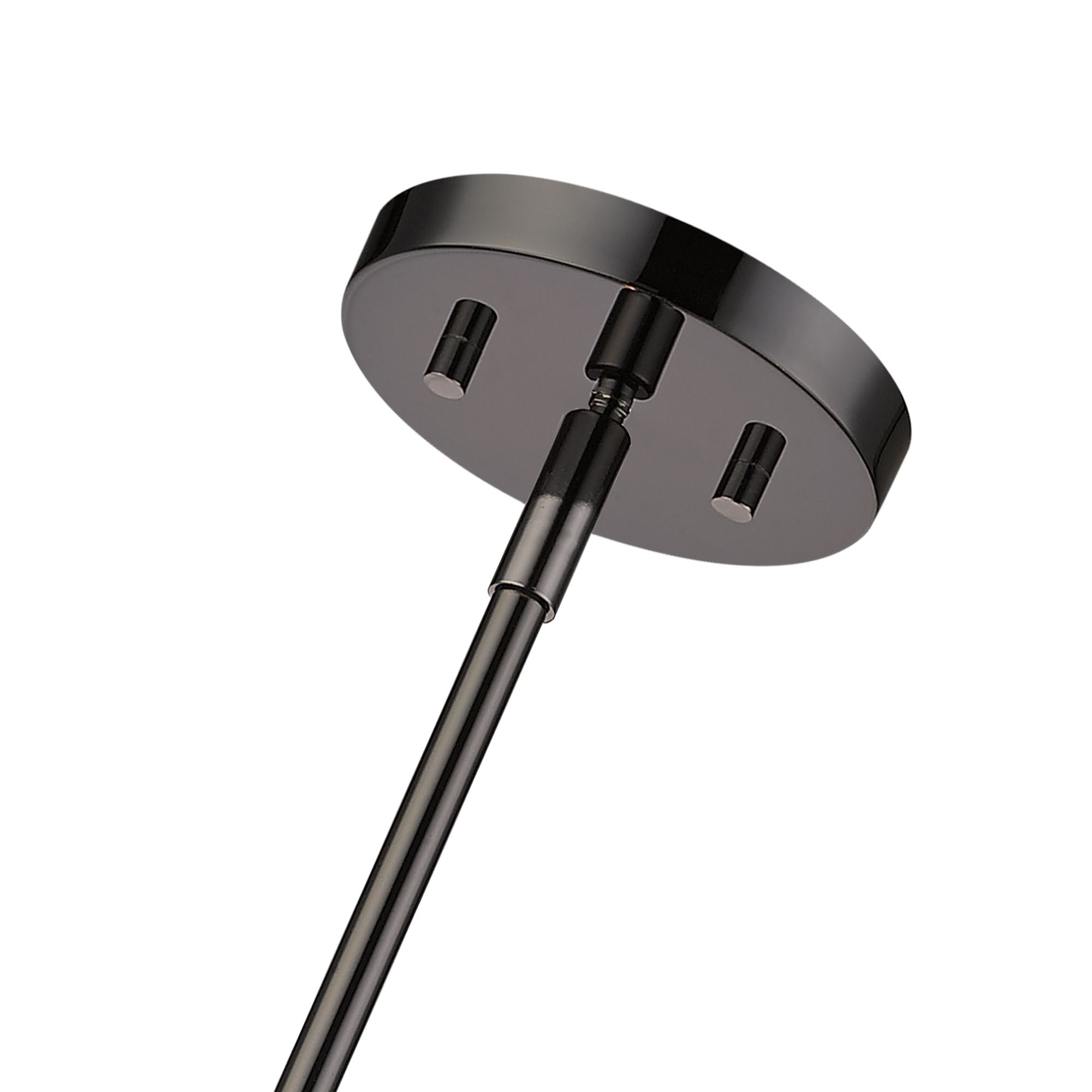 8 Light Black Chrome Large Linear Chandelier