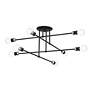 3_8 Light Black Extra Large Semi-Flush with Brushed Nickel Accents more views