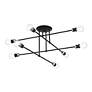 4_8 Light Black Extra Large Semi-Flush with Brushed Nickel Accents more views