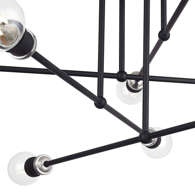 Image 7 8 Light Black Extra Large Semi-Flush with Brushed Nickel Accents more views