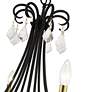 7_8 Light Black Large Chandelier with Antique Brass Finish Accents more views