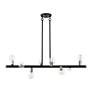 5_8 Light Black Large Chandelier with Brushed Nickel Accents more views
