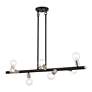 6_8 Light Black Large Chandelier with Brushed Nickel Accents more views